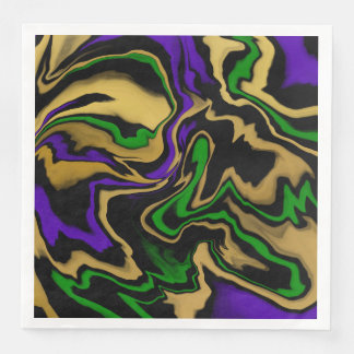 mardi gras party marble napkin