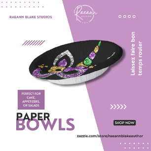 Mardi Gras Party Paper Bowls Plate