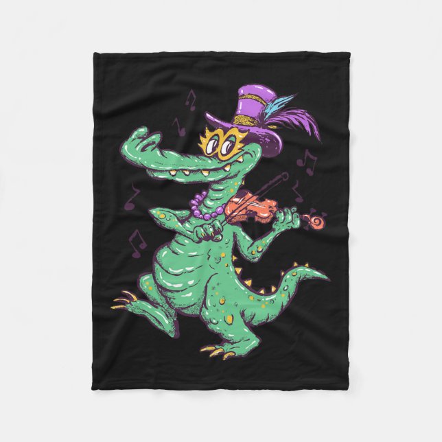 Mardi Gras Party Time 1  Fleece Blanket (Front)