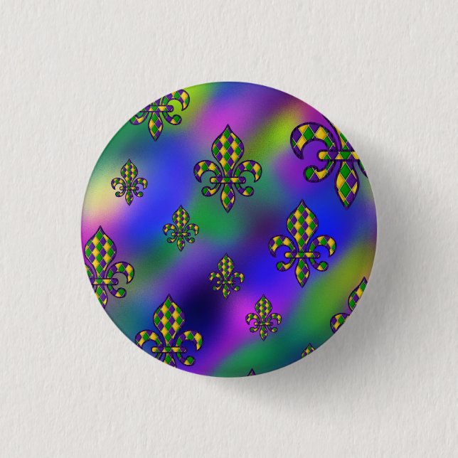Mardi Gras Pattern 3 Cm Round Badge (Front)