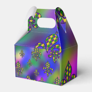 Mardi Gras Pattern Favour Box