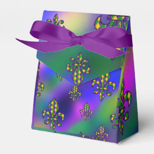 Mardi Gras Pattern Favour Box