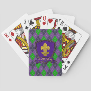 Mardi Gras Pattern mardi-gras Playing Cards