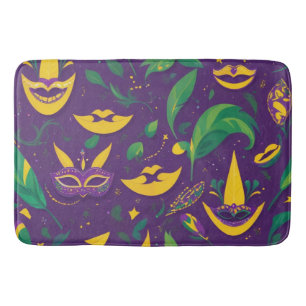 Mardi Gras Pattern Masquerade Bath Mat