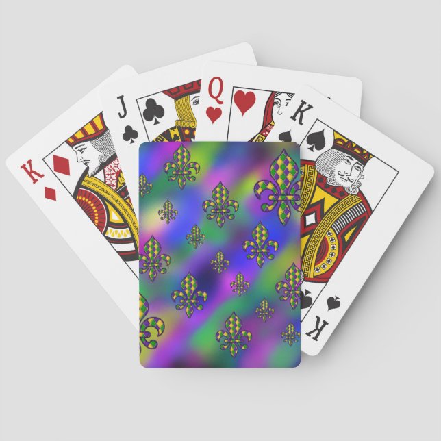 Mardi Gras Pattern Playing Cards (Back)