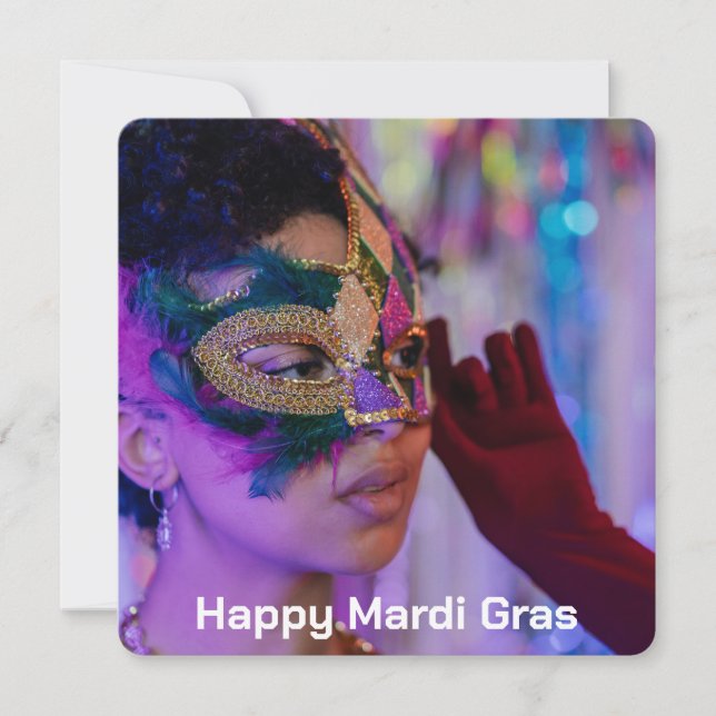 Mardi Gras Photo Card (Front)