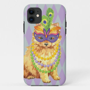 Mardi Gras Pomeranian iPhone 11 Case