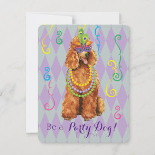 Mardi Gras Poodle Invitation