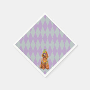 Mardi Gras Poodle Napkin