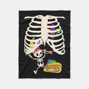 Mardi Gras Pregnancy Announcement Skeleton By Fleece Blanket