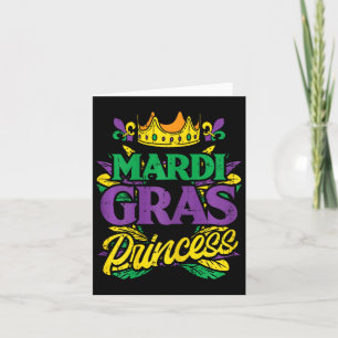 Mardi Gras Princess Funny Mardi Gras Carnival Wome Card