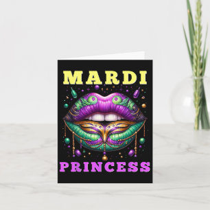 Mardi Gras Princess Mardi Gras Lips 2025 Womens Card