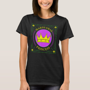 Mardi Gras Princess New Orleans Beads Costume Fat T-Shirt