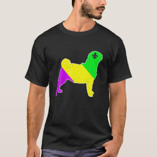 Mardi Gras Pug Dog Funny Puppy Dog Lover T-Shirt
