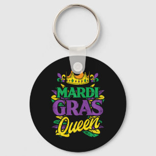 Mardi Gras Queen Crown Funny Mardi Gras Carnival W Key Ring
