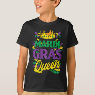 Mardi Gras Queen Crown Funny Mardi Gras Carnival W T-Shirt