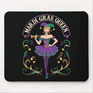 Mardi Gras Queen Fun Carnival Mardi Gras For Women Mouse Pad
