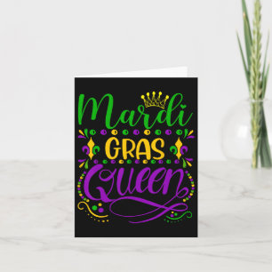 Mardi Gras Queen Parade Costume Party Women Mardi Card