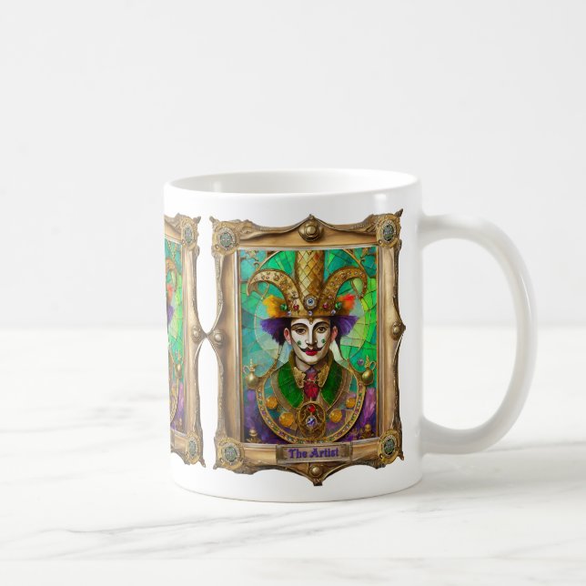 Mardi Gras Realm Portraits - The Artist Dali Coffee Mug (Right)