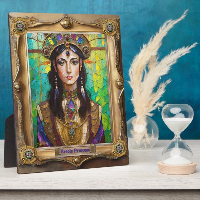 Mardi Gras Realm Portraits - The Creole Princess Plaque (Side)