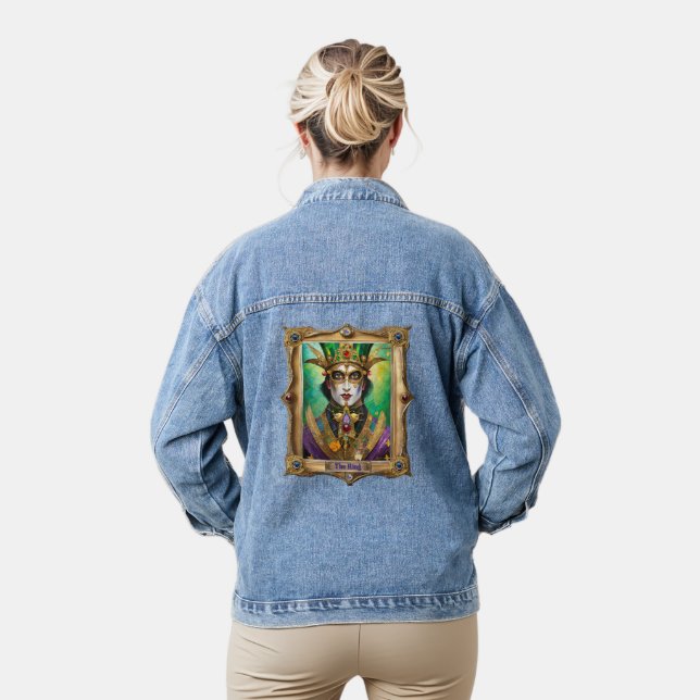 Mardi Gras Realm Portraits - The King Denim Jacket (Model)