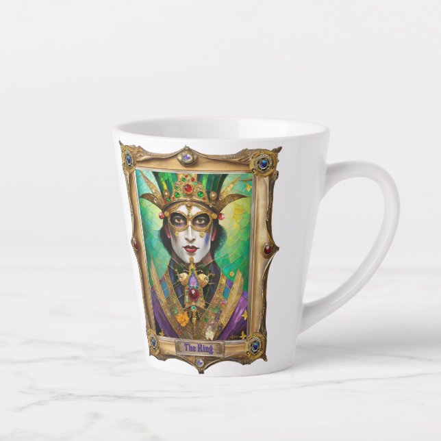 Mardi Gras Realm Portraits - The King Latte Mug (Right)