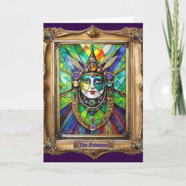 Mardi Gras Realm Portraits - The Priestess Card (Front)