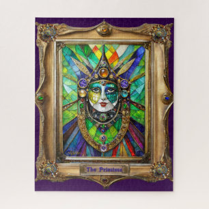 Mardi Gras Realm Portraits - The Priestess Jigsaw Puzzle