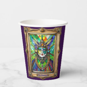 Mardi Gras Realm Portraits - The Priestess Paper Cups