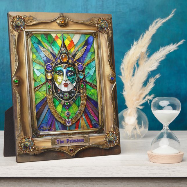 Mardi Gras Realm Portraits - The Priestess Plaque (Side)