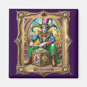 Mardi Gras Realm Portraits - The Time Traveler Magnet