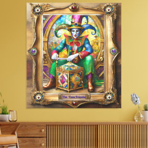 Mardi Gras Realm Portraits - The Time Traveller Canvas Print