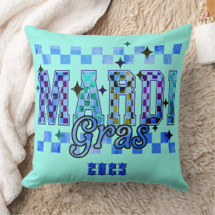 Mardi Gras Red Black Cushion