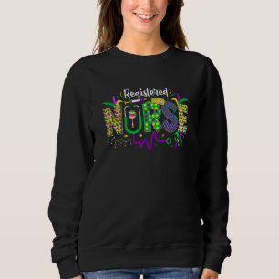 Mardi Gras Registered Nurse celebrations parade pa Sweatshirt