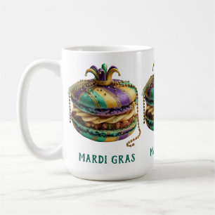 Mardi Gras Royal Macaron Birthday Coffee Mug