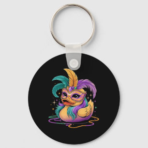 Mardi Gras Rubber Duck Costume Party Mask Funny Ma Key Ring