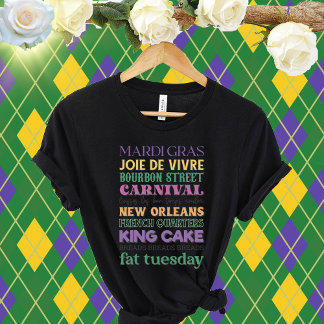 Mardi Gras Saying-Joie De Vivre-Bourbon Street T-Shirt
