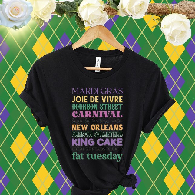 Mardi Gras Saying-Joie De Vivre-Bourbon Street T-Shirt (Creator Uploaded)