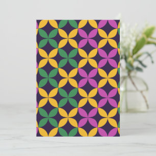 Mardi Gras Seven Circles Holiday Card