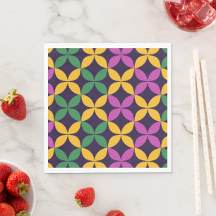 Mardi Gras Seven Circles Napkin
