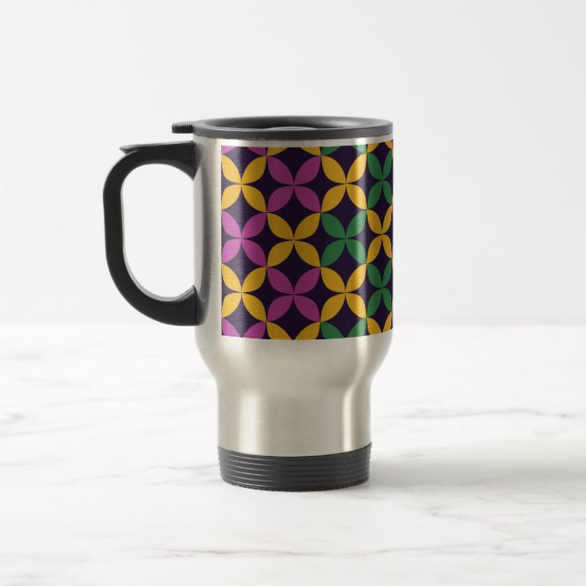Mardi Gras Seven Circles Travel Mug (Left)