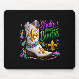Mardi Gras Shake Your Bootie Bead Boot Carnival Pa Mouse Pad