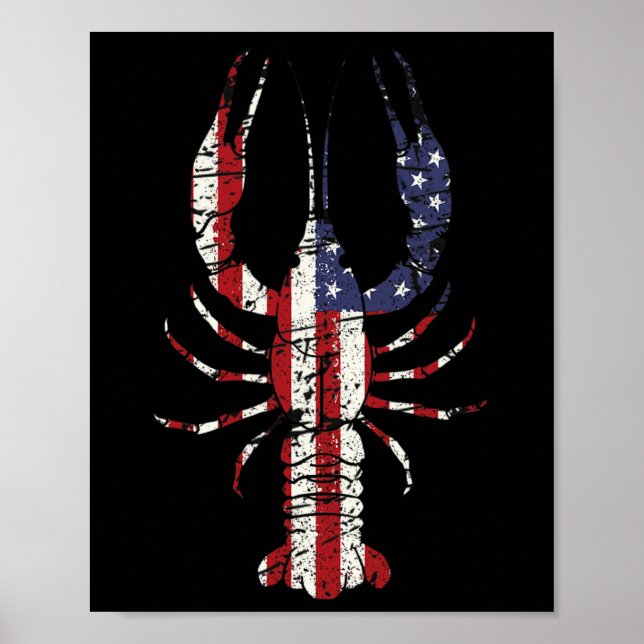 Mardi Gras Shirt Fleur De Lis Crawfish Shirt Ameri Poster (Front)