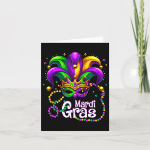 Mardi Gras Shirts For Women Kids Men Beads Mask Fe Card