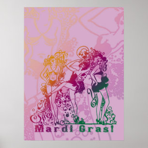Mardi Gras Showgirls Poster