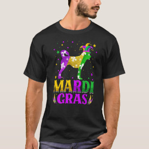 Mardi Gras Siberian Husky Dog Lover Carnival Jeste T-Shirt
