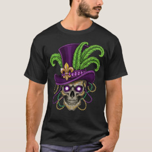 Mardi Gras Skull in Purple Top Hat