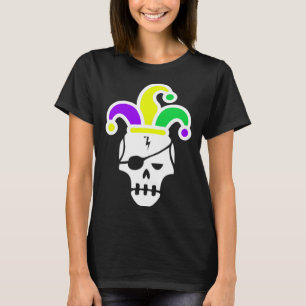 Mardi Gras Skull Jester Hat Carnival Mexican Parad T-Shirt