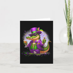 Mardi Gras Skull Top Hat New Orleans Witch Doctor  Card