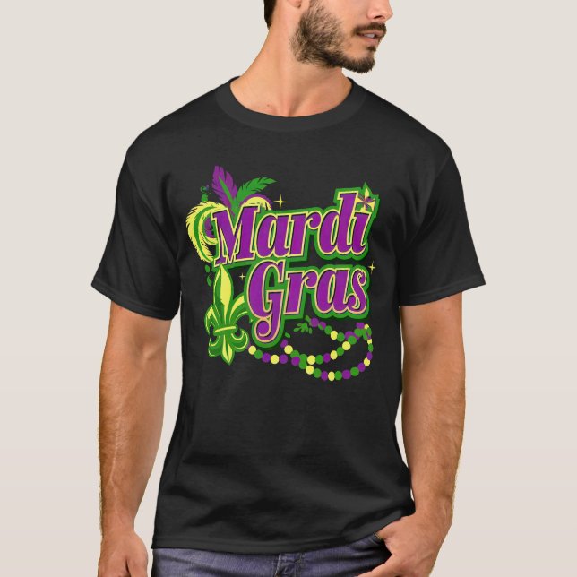 Mardi Gras Spirit Commemorate Colourful Celebratio T-Shirt (Front)